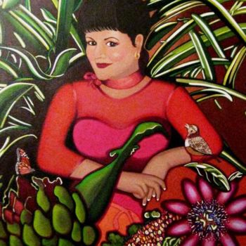 Malerei mit dem Titel ""In My Garden", Sel…" von Drapala Gallery, Original-Kunstwerk