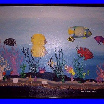 Peinture intitulée "Fish" par Drapala Gallery, Œuvre d'art originale