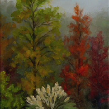 Картина под названием "Beauty in the Mist" - Vicki Van Vynckt, Подлинное произведение искусства, Масло Установлен на Деревян…