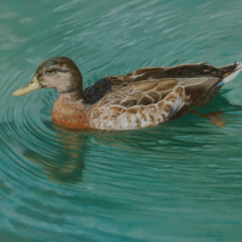 Картина под названием "Cooling Off" - Vicki Van Vynckt, Подлинное произведение искусства, Масло