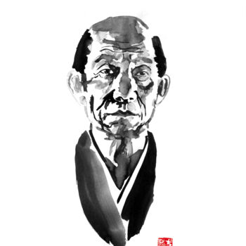 Tekening getiteld "old japanese man" door Péchane, Origineel Kunstwerk, Inkt
