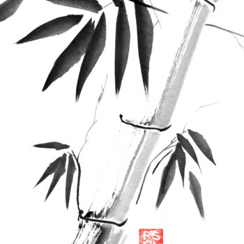 Dessin intitulée "classic bamboos" par Péchane, Œuvre d'art originale, Encre