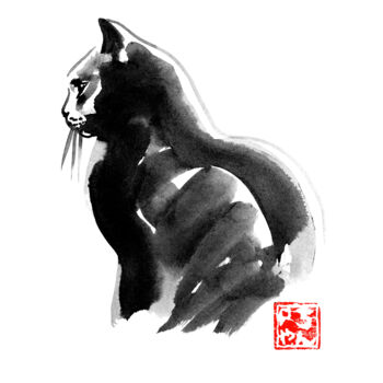 「female cat」というタイトルの描画 Péchaneによって, オリジナルのアートワーク, インク