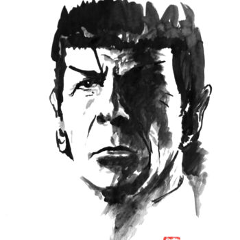 Desenho intitulada "spock" por Péchane, Obras de arte originais, Tinta