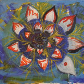 Peinture intitulée "Он синий" par Olga Pecherskaia, Œuvre d'art originale, Acrylique