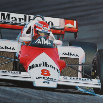 Pintura titulada "F1 Marlboro McLaren…" por Peda Radovanovic, Obra de arte original, Oleo