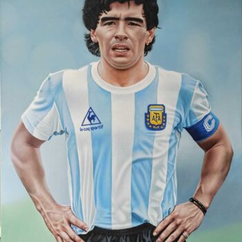 绘画 标题为“Diego Maradona” 由Peda Radovanovic, 原创艺术品, 油