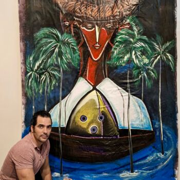 Painting titled "Entre Aguas" by Jorge Alejandro Pedrido, Original Artwork, Acrylic