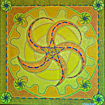 Painting titled "STARFISH" by Casas  D`Liz, Original Artwork, Acrylic