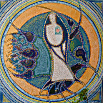Pintura intitulada "Queen of the hummin…" por Casas  D`Liz, Obras de arte originais, Acrílico