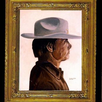 Painting titled "Cowboy" by Pedro De La Montaña, Original Artwork