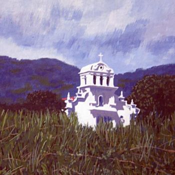 Painting titled "Iglesia de San Rafa…" by Pedro De La Montaña, Original Artwork