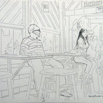 Painting titled "El bar hotel Park" by Pedro De La Montaña, Original Artwork