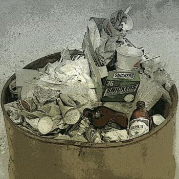 Photography titled "trash-can.jpg" by Pedro De La Montaña, Original Artwork