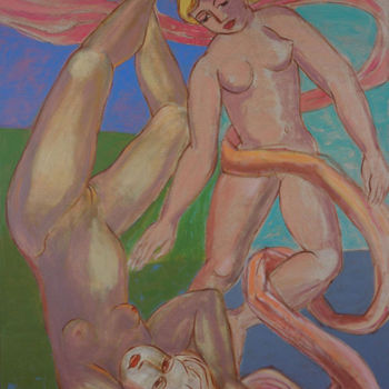 Peinture intitulée "LA NAISSANCE DU PRI…" par Pedro De Leon, Œuvre d'art originale