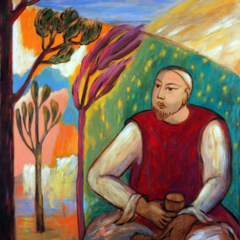 Peinture intitulée "CONTEMPLATION" par Pedro De Leon, Œuvre d'art originale, Acrylique