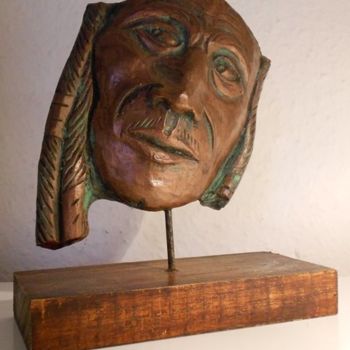 Sculpture titled "Bob Marley en Cobre…" by Pedro Alberto Galindo Chagín, Original Artwork