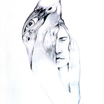 Drawing titled "Âmbar.jpg" by Pedro Ildo, Original Artwork, Charcoal