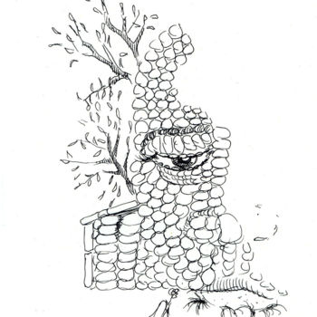 Drawing titled "Muralhas.jpg" by Pedro Ildo, Original Artwork, Marker