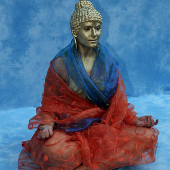 Painting titled "Deusa Buddha.jpg" by Pedro Ildo, Original Artwork, Ink