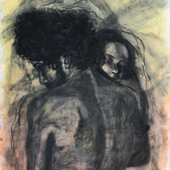 Painting titled "Farewell" by Pedro Siratz, Original Artwork, Charcoal
