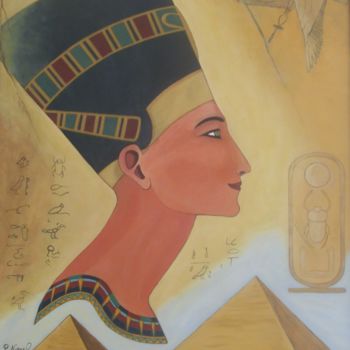 Картина под названием "Nefertiti" - Pedro Nuñez Castaño, Подлинное произведение искусства, Акрил