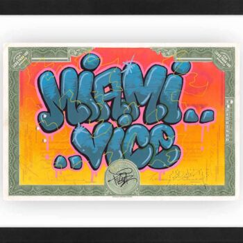 Painting titled "Miami Vice" by Pegaz, Original Artwork, Acrylic