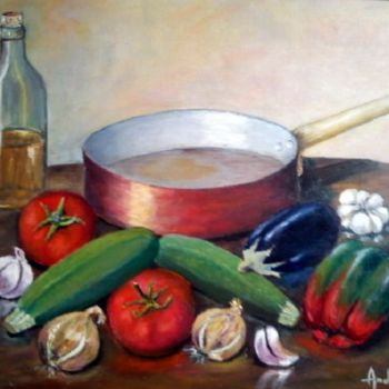 Painting titled "Ratatouille" by Andre Blanc, Original Artwork, Oil
