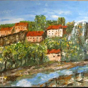 Peinture intitulée "riviere" par Joseph Bartolome, Œuvre d'art originale