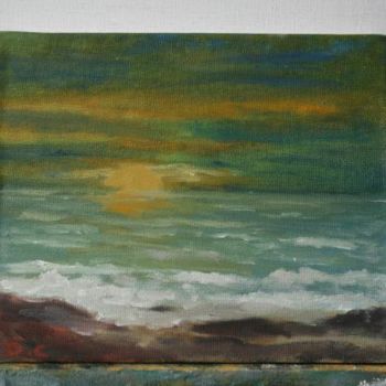 Painting titled "Coucher soleil N° 4" by Didier Cusson, Original Artwork