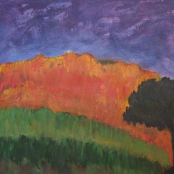 Malerei mit dem Titel "Montagne et ombre d…" von Muryel Tomme, Original-Kunstwerk, Andere