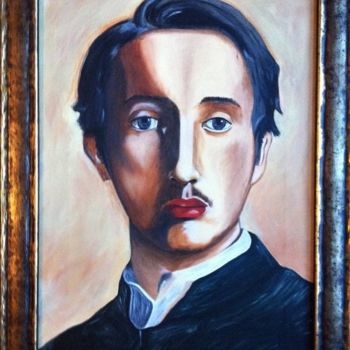 Painting titled "Portrait de Degas" by Michèle Monnet, Original Artwork