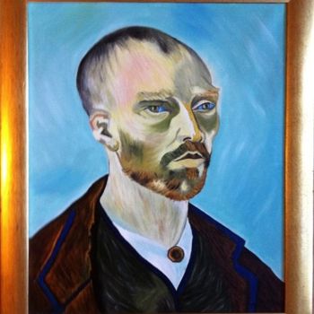 Painting titled "Portrait de Van Gogh" by Michèle Monnet, Original Artwork