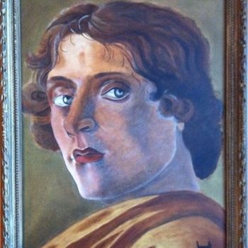 Pittura intitolato "Portrait de Bottice…" da Michèle Monnet, Opera d'arte originale