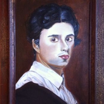 Ζωγραφική με τίτλο "Portrait d'Ingres" από Michèle Monnet, Αυθεντικά έργα τέχνης