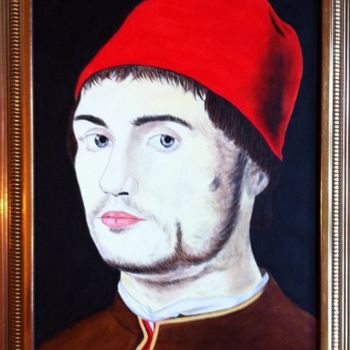 绘画 标题为“Portrait d'homme d'…” 由Michèle Monnet, 原创艺术品