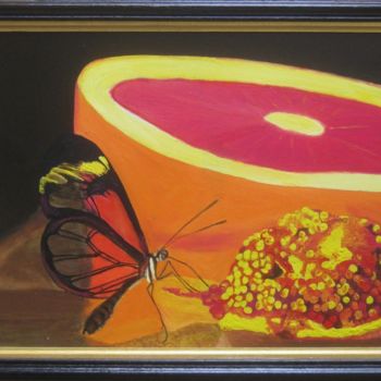 Painting titled "208-les-vitamines-e…" by Bernard Ledoyen, Original Artwork, Oil