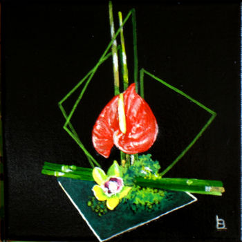 Painting titled "264-orchidee-anthur…" by Bernard Ledoyen, Original Artwork, Oil
