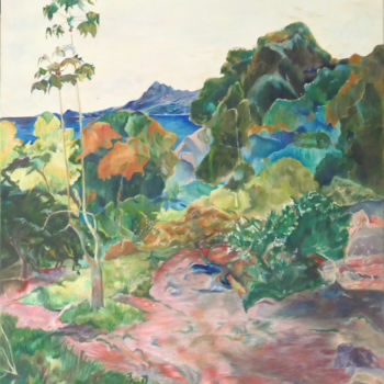 Painting titled "D'après Gauguin" by Jade, Original Artwork, Oil
