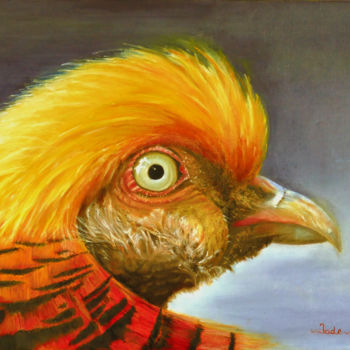 「Oiseau de proie en…」というタイトルの絵画 Jadeによって, オリジナルのアートワーク, オイル