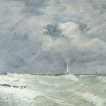「D'après Turner」というタイトルの絵画 Jadeによって, オリジナルのアートワーク, オイル