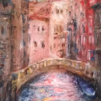 Painting titled "Pont de Venise" by Galerie Peinture  Arts De Lyon, Original Artwork, Oil