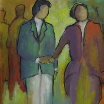 Painting titled "SEPARATION" by Maxemile, Original Artwork, Oil