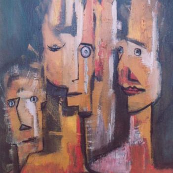 Painting titled "famille.jpg" by Maxemile, Original Artwork, Acrylic