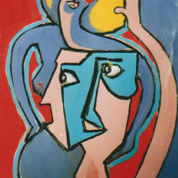 Peinture intitulée "mes-deux-amours.jpg" par Maxemile, Œuvre d'art originale, Huile