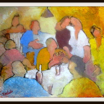 Painting titled "fiancailles.jpg" by Maxemile, Original Artwork, Oil