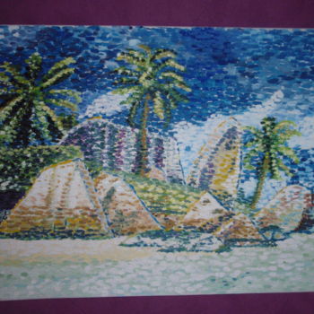 Peinture intitulée "Plage asie" par Dany.R, Œuvre d'art originale, Autre