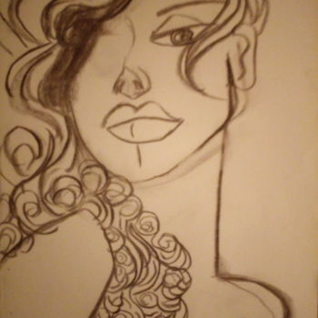 Drawing titled "Féminité" by Vanessa Sauvage, Original Artwork