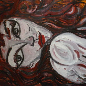 Pintura intitulada "La lutine" por Vanessa Sauvage, Obras de arte originais