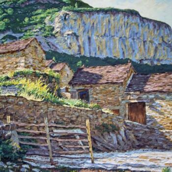 Painting titled "El corral de ordesa…" by Peláez Ochoa, Original Artwork, Acrylic